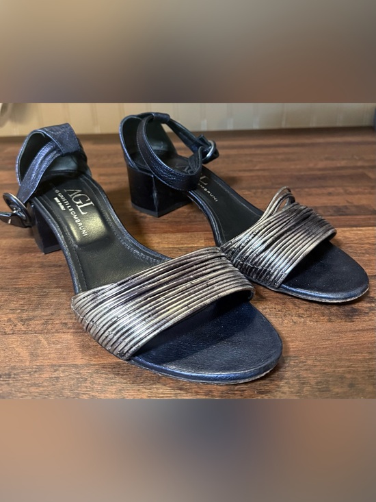 Attilio Giusti Leombruni Shoes - AGL Ankle Strap Sandal In Navy Coast Cushioned Insole Suede Size 41 / 10 READ